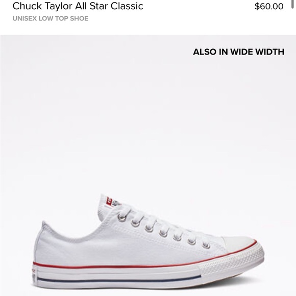 White Low Top Converse - Picture 6 of 6